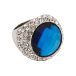 Перстень женский с синим камнем купить