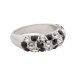 Купить в интернет-магазине кольцо с черными и белыми кристаллами Сваровски