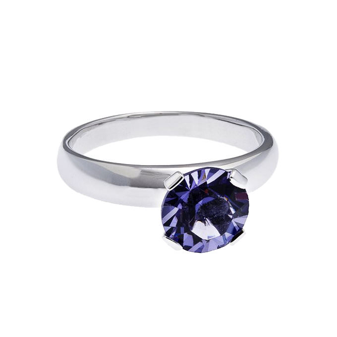 Кольцо с фиолетовым камнем "Бриллиант"