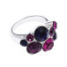 Купить в Москве ювелирное кольцо с фиолетовыми кристаллами Swarovski