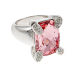 Кольцо с большим розовым камнем купить в Москве