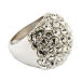 Ювелирное кольцо с прозрачными кристаллами Сваровски купить в Москве